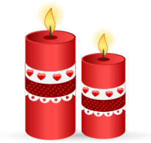 valentine's day candles